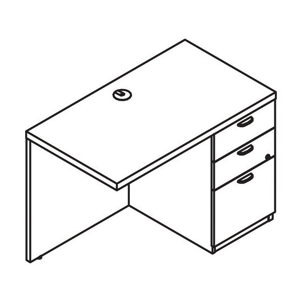 Groupe Lacasse Return, Right Executive, B/B/F, 42inx24inx29-1/2in, Niagara LAS72DR2442UFA - main